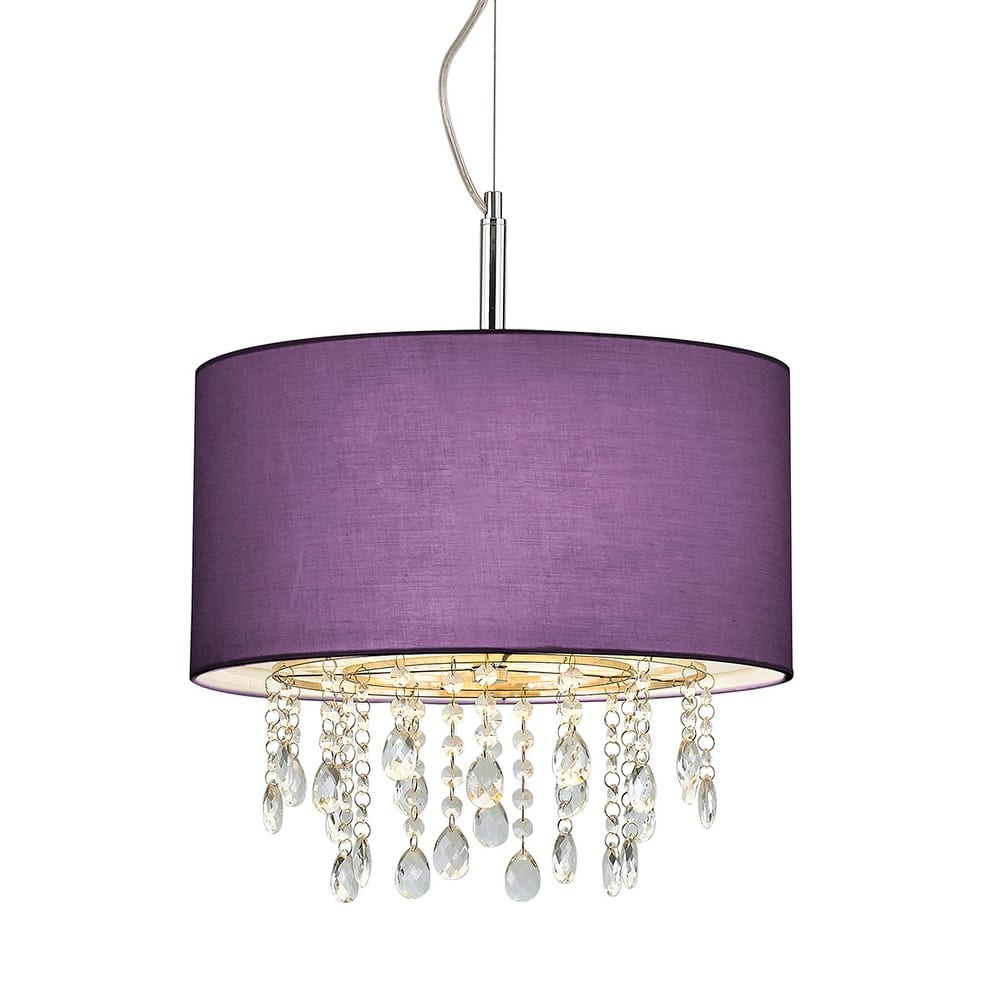 Florence 16.5-inch Round 3-light Crystal Pendant Lamp
