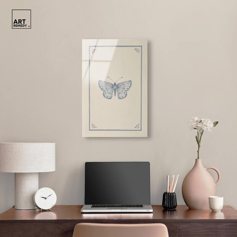 Blue Butterfly II Acrylic by Art Remedy, Ready to Hang