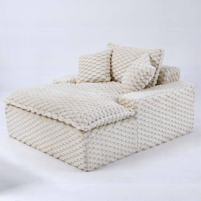 51-Inch Comfort-Bearing Sofa with Two Pillows and One Backrest,Ideal for Bedrooms and Living Rooms in Various Styles