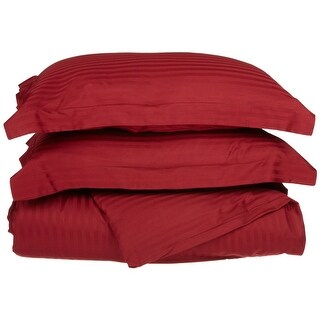 Superior Wrinkle Resistant Stripe Microfiber Duvet Cover Set