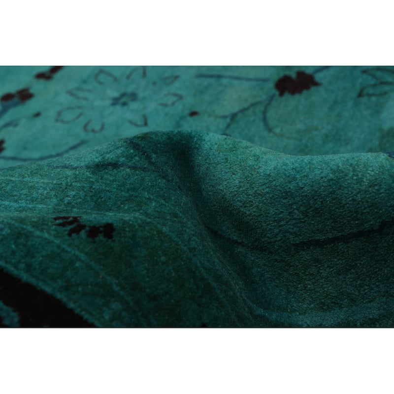 ECARPETGALLERY Hand-knotted Vibrance Teal Wool Rug - 9'0 x 11'10