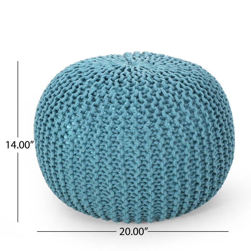 Charming Knit Pouf for Stylish and Comfortable Living Spaces