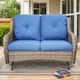 Option Grey Rattan - Blue Cushion