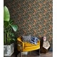 preview thumbnail 2 of 5, Pip & Lo Teal Clementine Garden Peel & Stick Wallpaper