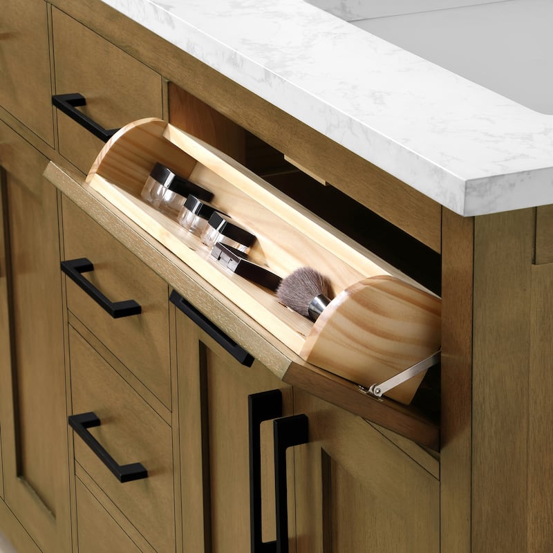 Athea Bathroom Vanity with White Engineered Marble Top