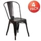 preview thumbnail 129 of 164, Metal Indoor/ Outdoor Stackable Bistro Chair (Set of 4)
