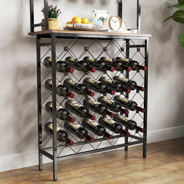 Rustic Wine Rack Display Rack Wine Bottle Rack Wine Glass Rack