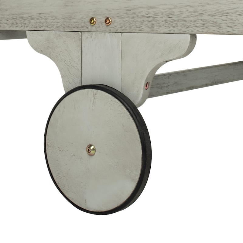 SAFAVIEH Outdoor Aubrie Adjustable Chaise Lounge Chair with Wheel.