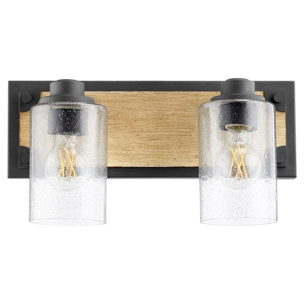 slide 2 of 2, Quorum International 15" Wide Bathroom Vanity Light Noir / Driftwood