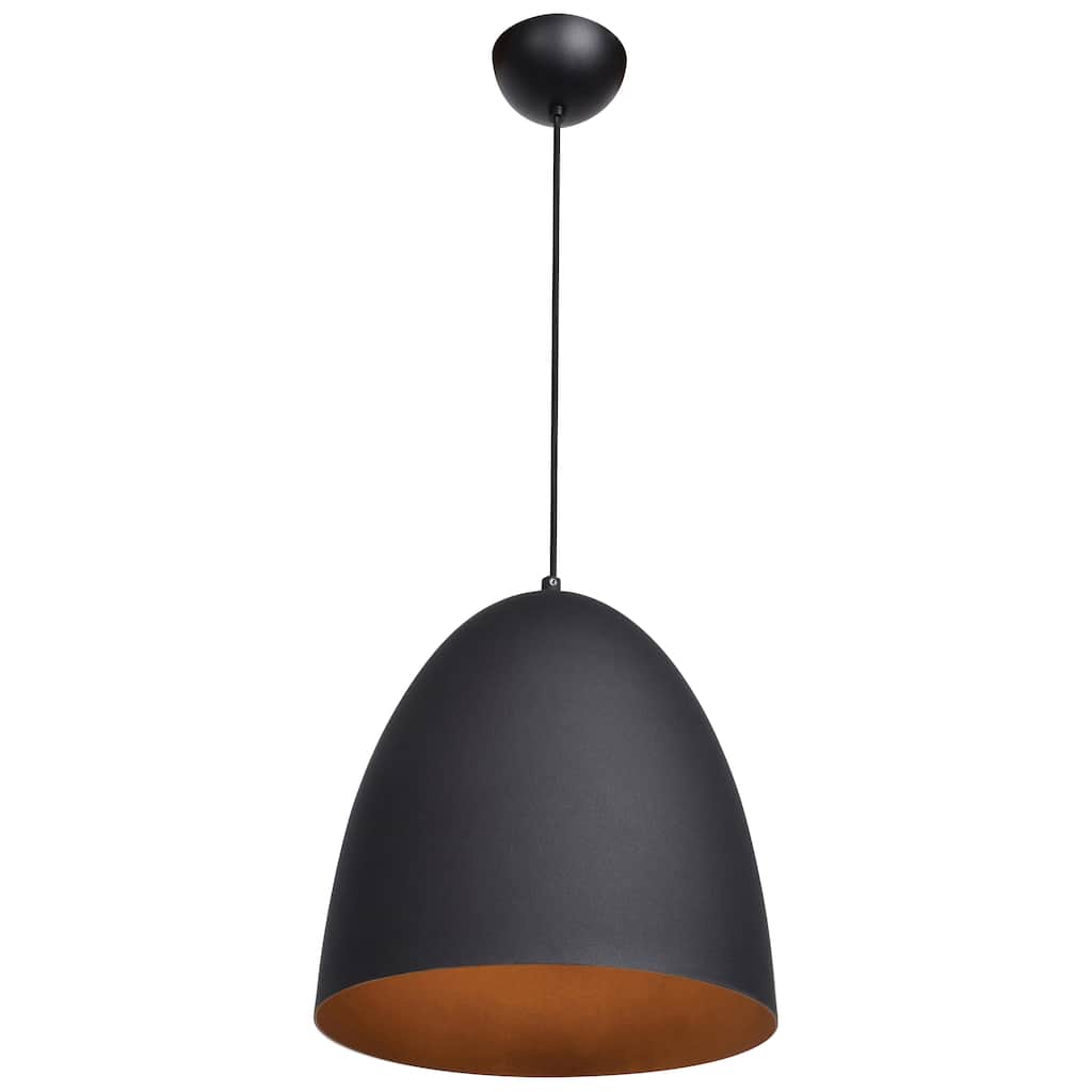 Access Lighting Liberty Dome Pendant - Matte Black Outer, Matte Gold Inner Finish - Incandescent