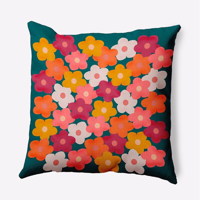 Flower Stack Decorative Throw Pillow - 20" x 20" - Green Mint