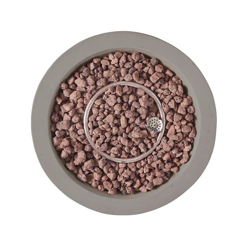 Erato Outdoor 40,000 BTU Lightweight Concrete Fire Pit Bowl (No Tank Holder) by Christopher Knight Home