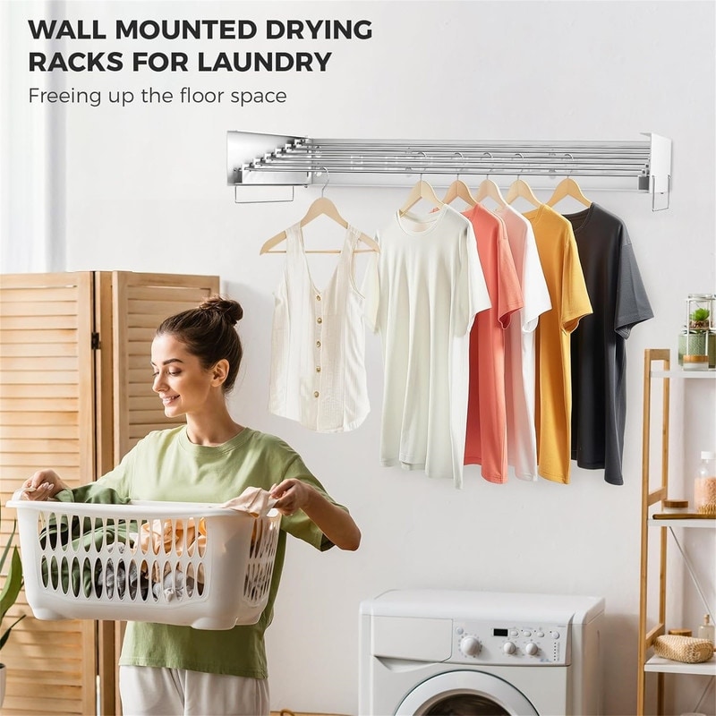 Space-Saving Wall Mounted Laundry Drying Rack - 1.18