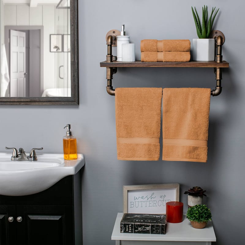 Superior Egyptian Cotton Pile Heavyweight Hand Towel Set of 4