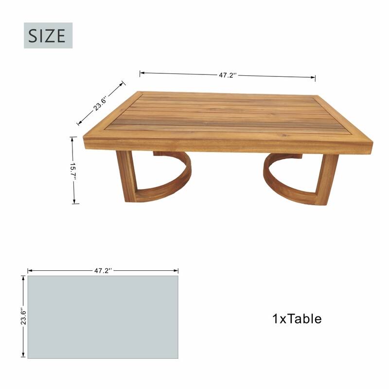 Modern Patio Acacia Wood Coffee/ Side Table for Garden