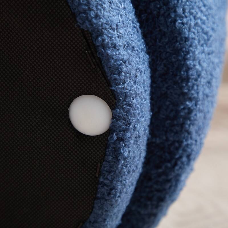 Modern Teddy Upholstered Mushroom Shape Ottoman