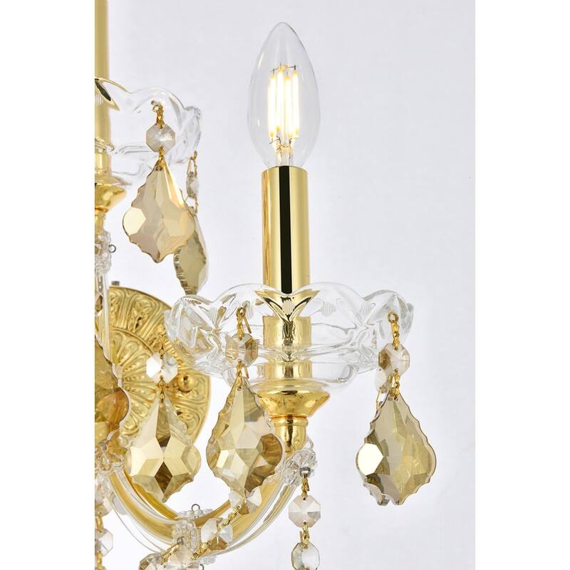 Fleur Illumination Collection Wall Sconce D:12in H:22in E:8.5in Lt:3 Gold Finish