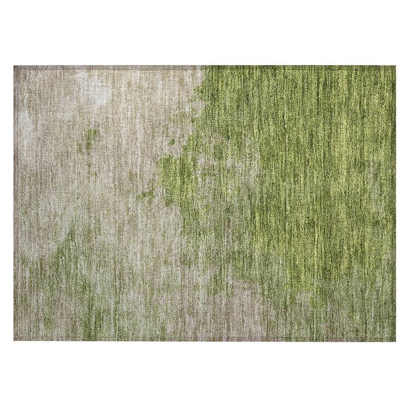 Machine Washable Indoor/ Outdoor Abstract Modern Chantille Rug