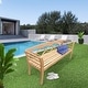 preview thumbnail 3 of 4, Seven Seas Teak Montana Teak Wood Outdoor Patio Bench, 4 Foot