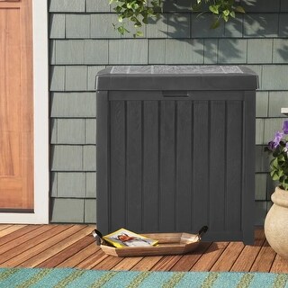 Zenova 52-Gallon Small Deck Box Outdoor Storage Container - 52