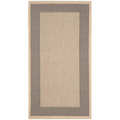 SAFAVIEH Courtyard Sherrie Border Indoor/ Outdoor Waterproof Patio Backyard Rug