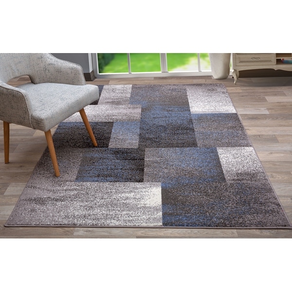 Modern Geometric Boxes Area Rug. Opens flyout.