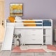 preview thumbnail 23 of 58, Maximized Storage Space Low Loft Bed with Drawers, Shelves and Slide, Twin Size