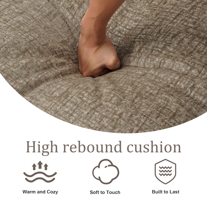 Chenille L-Shaped Modular Sectional Sofa Comfy Cloud Couch For Living Room