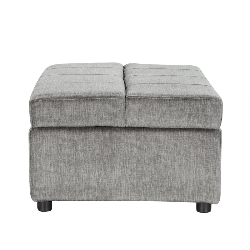 Roomfitters Twin Folding Ottoman Sleeper Bed with Mattress Convertible Guest Bed