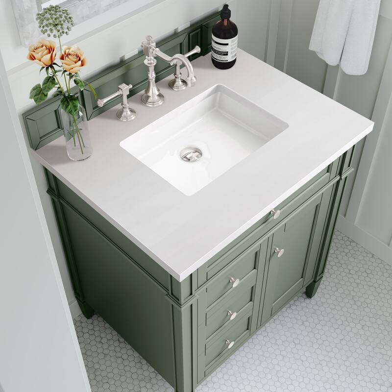 James Martin Vanities 650-V30-3WZ Brittany 30" Single Basin Poplar