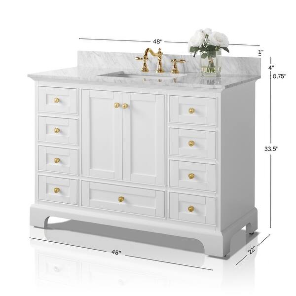 dimension image slide 20 of 25, Ancerre Designs Audrey Bathroom Vanity Set