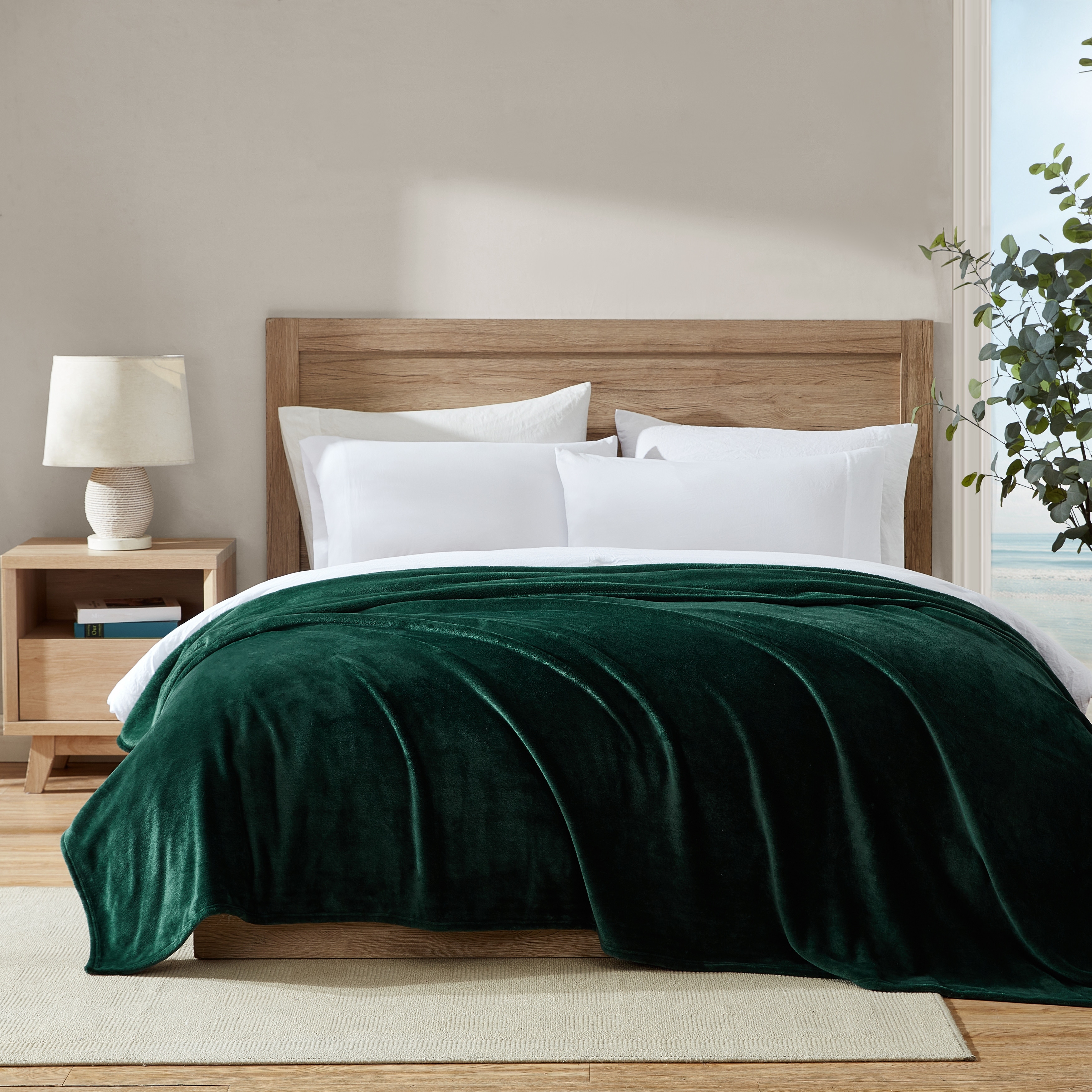 Nautica ultra soft plush solid blanket new arrivals