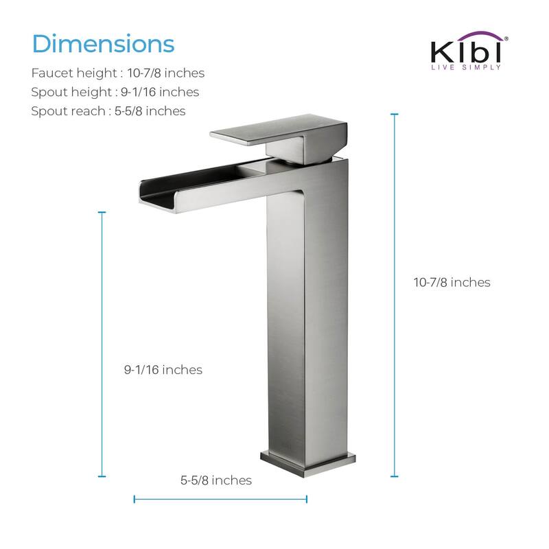 Waterfall Lead-free Solid Brass Single Handle Bathroom Sink Faucet