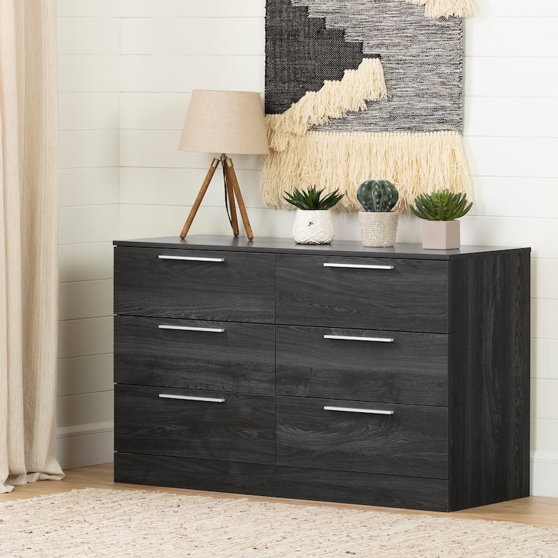 South Shore Step One Essential 6-drawer Double Dresser - Gray Oak