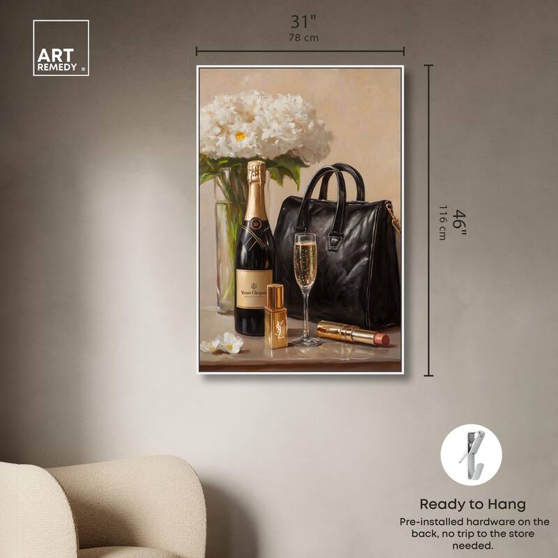 Cheers to Lovely Glam Canvas by Art Remedy