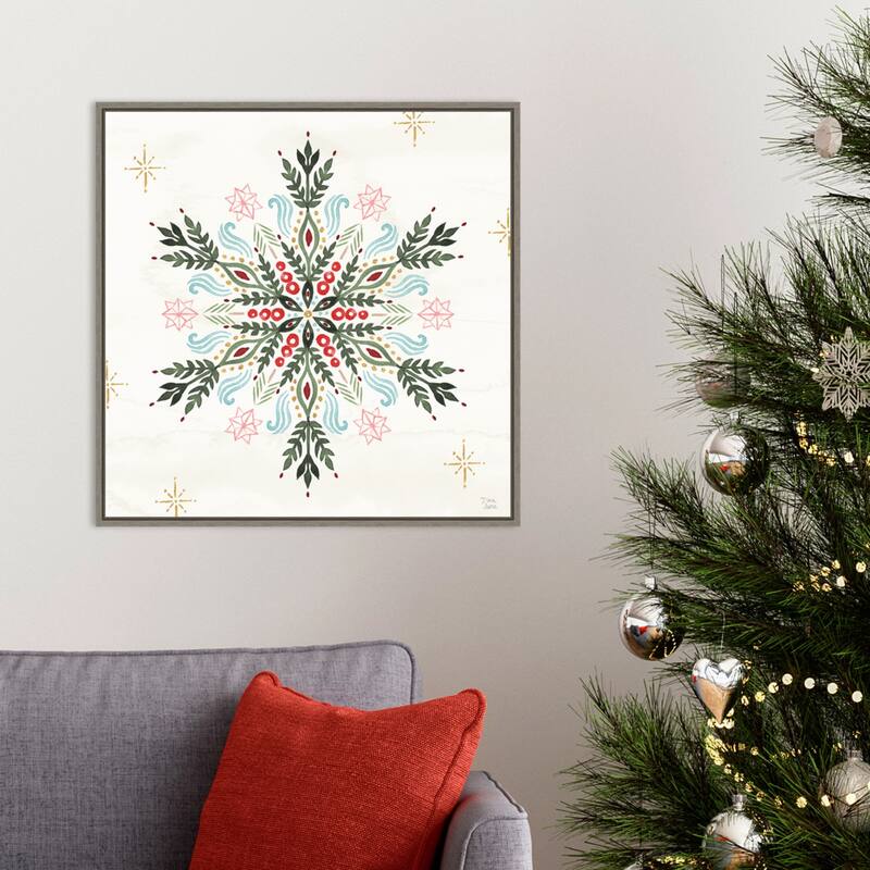 Winter Moment XI by Dina June Canvas Art Framed - 22 x 22 in
