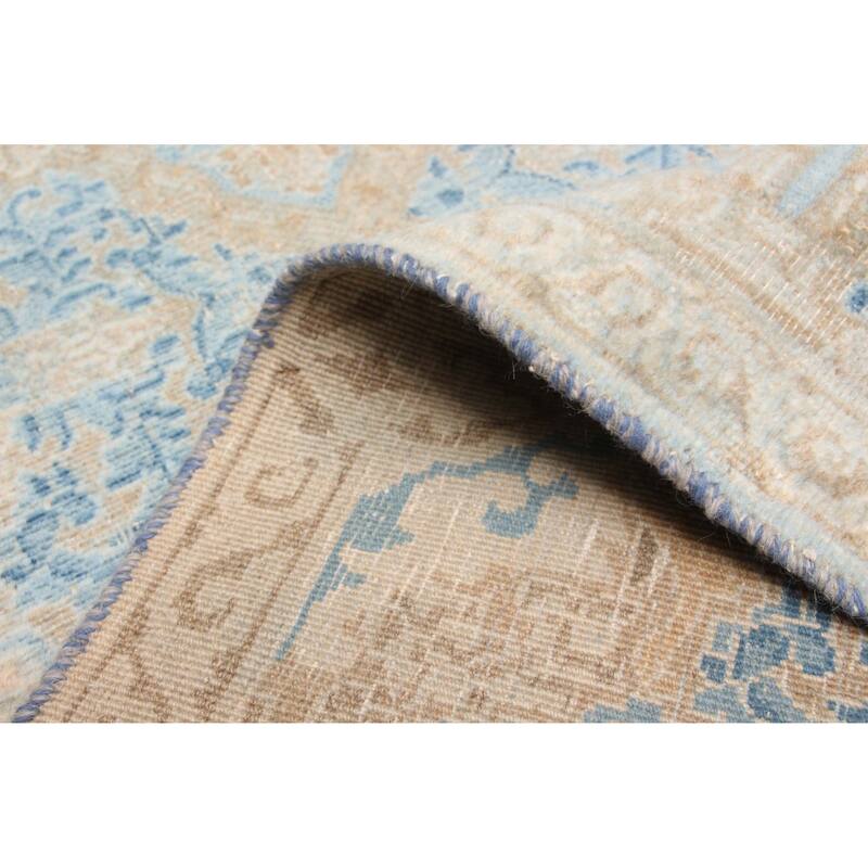 ECARPETGALLERY Hand-knotted Antalya Vintage Beige Wool Rug - 2'9 x 9'6