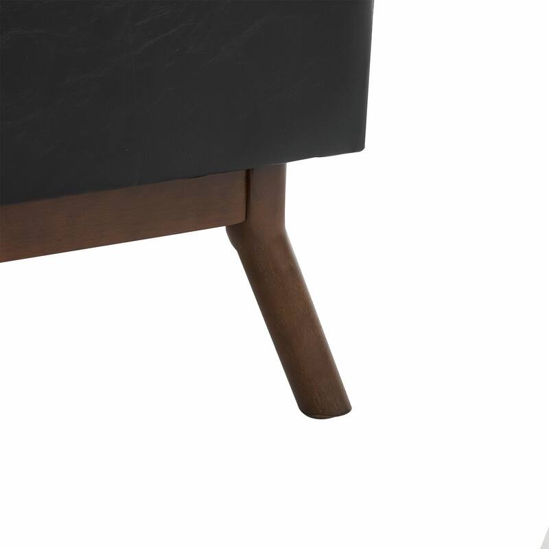 Mid-Century Modern Square Coffee Table with Storage Bench