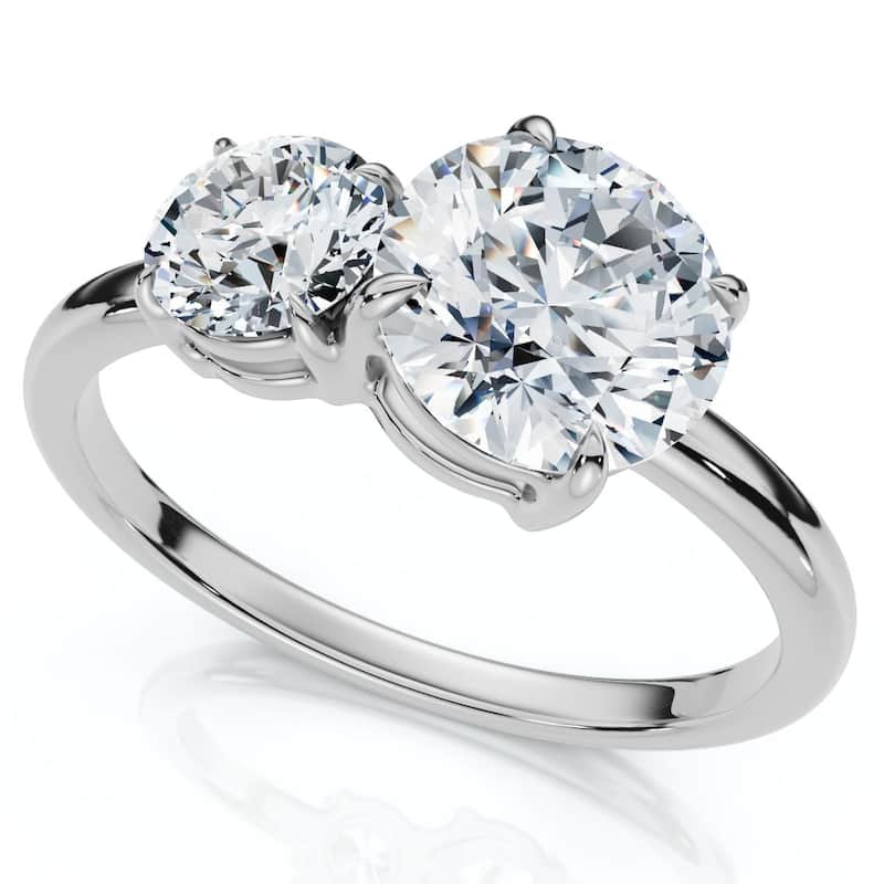 Bliss Diamond 1 1/2Ct Two Stone Toi Et Moi Diamond Ring Gold or Pt Lab Grown