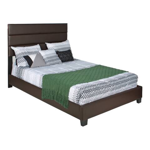 Better Home Napoli Faux Leather Upholstered Platform Bed Queen Tobacco