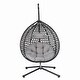 preview thumbnail 9 of 77, Wicker Hanging Egg Chair for Indoor and Outdoor Relaxation