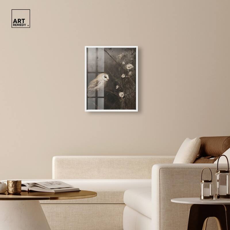 Owl in the Shadows I Shadowbox by Art Remedy
