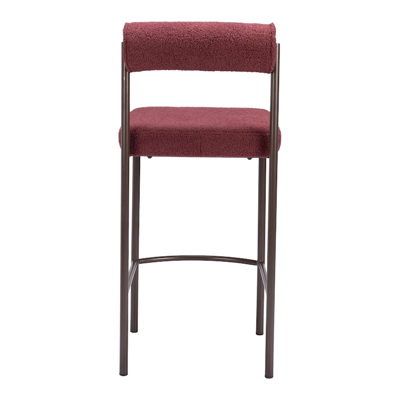 Livorno Counter Stool Red & Bronze