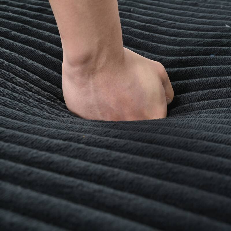 GDFStudio - Polyester 50.9" Loveseat Chaise with Cup Holders