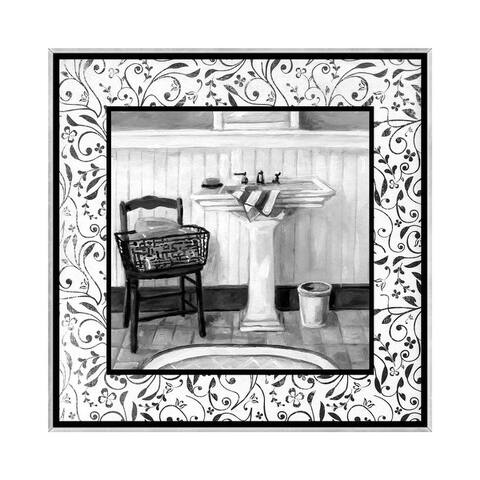 iCanvas "Black And White Bath II" by Carol Robinson Framed