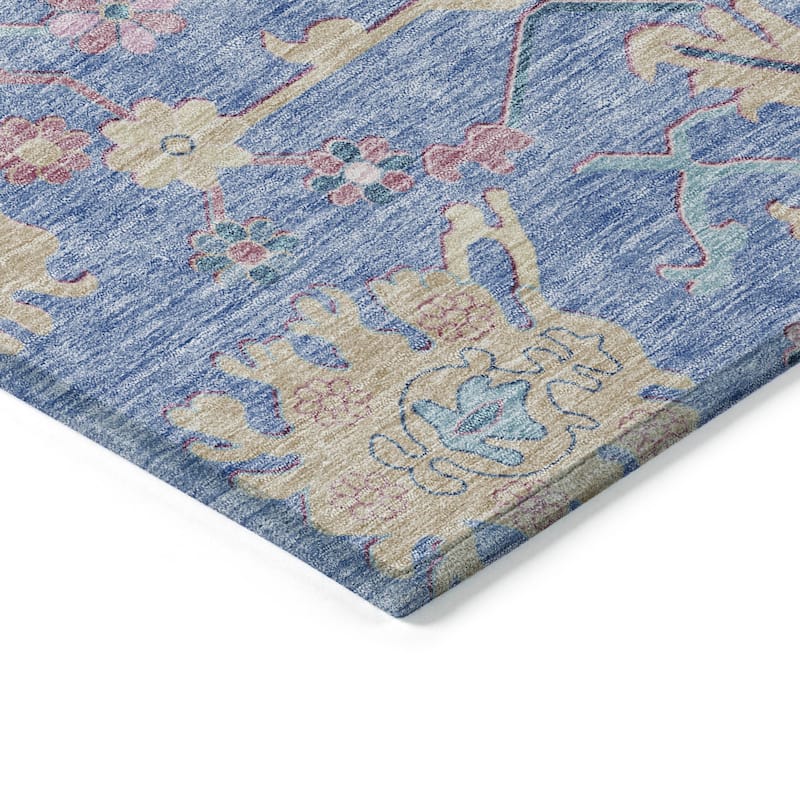 Machine Washable Indoor/ Outdoor Causal Traditional Chantille Rug