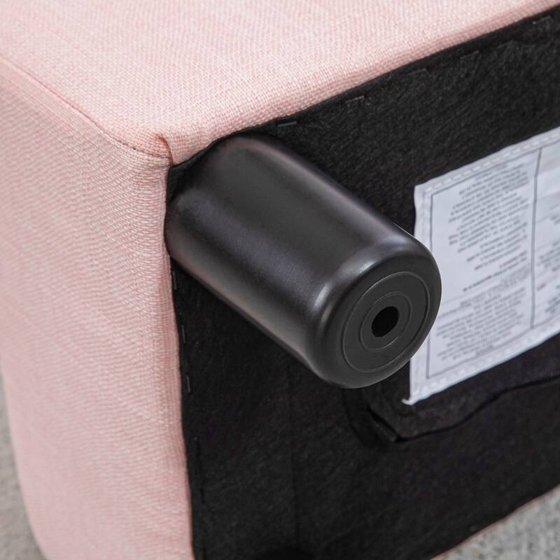 16" Cube Modern Linen Footrest Ottoman