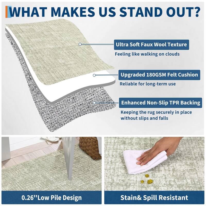 Garvee Modern Timeless Solid Area Rug