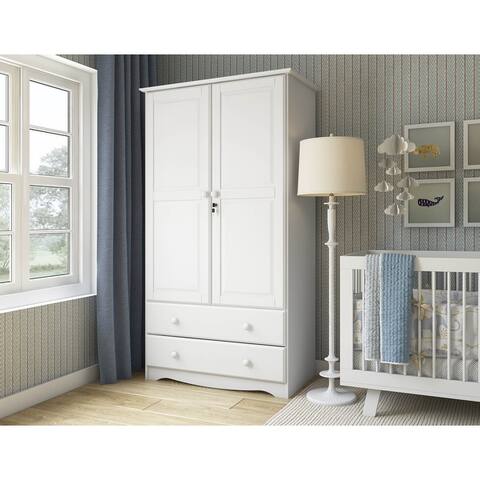 100% Solid Wood Smart Wardrobe Armoire
