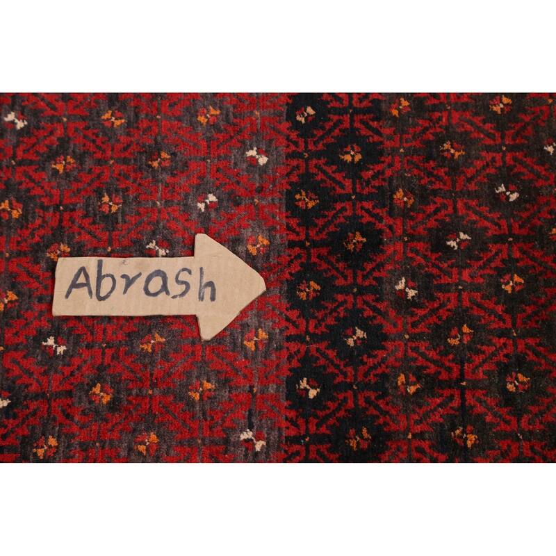 Traditional Persian Balouch Area Rug Hand-knotted Wool Carpet - 3'8" x 7'2"